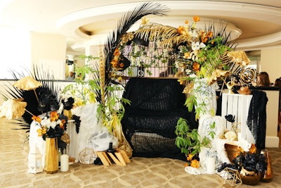 Monroy also created an eclectic floral installation that served as another popular photo op.