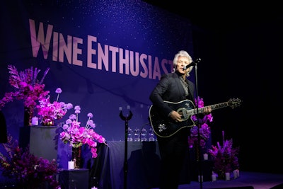 Jon Bon Jovi, his son Jesse Bongiovi, and winemaker Gérard Bertrand were recognized for their Hampton Water rosé. Bon Jovi also performed a stripped-down version of 'Livin' on a Prayer.'