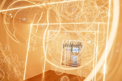 'An illuminated tunnel filled with giant, fabricated bubbles expressed both the new, modern branding and the simple, clean essence of Purity, leading to an infinity mirror that reflected the never-ending simplicity of the collection,' said Wielander, who worked with Cigar Box Studios to create the attention-grabbing activation.