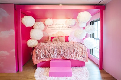 'The ultimate dream bed, adorned with illuminated clouds and luxurious pillows, welcomed influencers to cozy up with the new collection’s overnight mask and take the perfect peel party pictures,' said Wielander of the Peel, Don't Conceal Room.