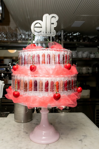 Whimsical “cakes” were created from the brand’s new lipsticks.