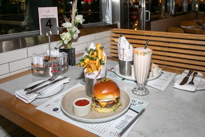 For the event, the diner’s existing menu was reorganized to group certain items together such as mac and cheese, spaghetti and meatballs, and Beyond burger and fries.