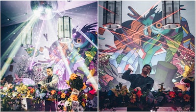 Insomniac Events' Beyond Wonderland Virtual Rave-a-Thon drew more than 3.5 million views worldwide on March 20 and 21. The lobby of Insomniac's Los Angeles headquarters was transformed with effects, props, lighting, and lasers, while a small live stream crew captured performances from the likes of 4B (left), Audien (right), Dr. Fresch, Drezo, Elephante, Jack Beats, and more.