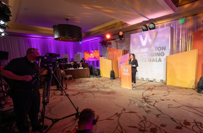 Decor partner Syzygy scaled down the main stage set for the virtual version of the Washington Performing Arts gala.