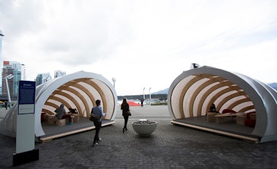Vancouver architect and past TED speaker Michael Green worked with local design students to create two 16- by 30-foot “warming huts” where attendees could gather outside the convention center. Following the 2016 conference, the huts were permanently installed in one of British Columbia’s outdoor recreation sites so they could be used by climbers, skiers, and outdoor enthusiasts. See more: 11 Engaging Activations From the TED Conference