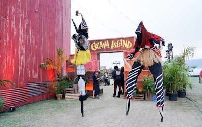 Amazon Prime Video hosted the premiere of its film Guava Island on festival grounds during the 2019 festival. Drawing cast and crew members including Donald Glover and director Hiro Murai, the event aimed to transport guests to the movie's tropical world. See more: Coachella 2019: See Inside the Biggest Parties and Brand Activations