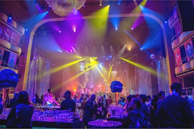 Vibrant premiere party for a popular TV show held in the Hammerstein Ballroom.