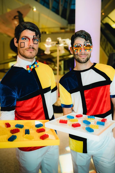 In one fun twist, performers served color-blocked Jell-O in the shape of LEGO pieces. The shots were infused with Scandinavian vodka (a nod to the Danish inventor of LEGO), plus edible glitter.