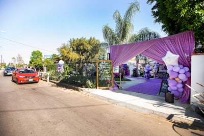A week later, the prom pop-up took over a front yard in the Los Angeles suburb of Sherman Oaks.