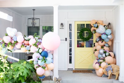 The house's front porch was also decorated.