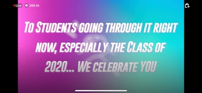 Between celebrity appearances, SHEIN pushed out pre-recorded videos, including one dedicated to Gen Z's Class of 2020 graduates who missed out on senior-year traditions.