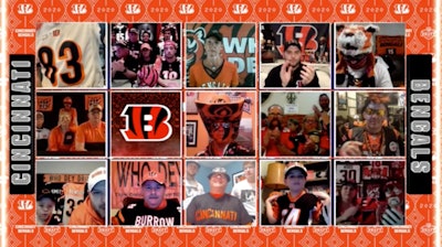 The NFL worked with each of the clubs, such as the Cincinnati Bengals, to identify fans to include during the Thursday and Friday night broadcasts via video conference calls.