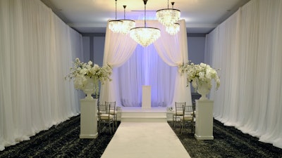 Legendary Events is also planning micro-weddings at Flourish, a chandelier-filled event venue in Atlanta. Pricing starts at $2,500.