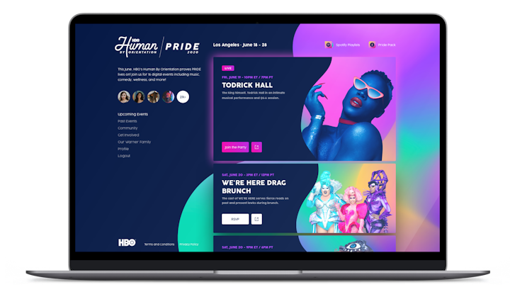 HBO launched its first digital Pride via its Human By Orientation site, which will feature daily events from June 18-28. On Friday, Todrick Hall will perform live in celebration of Juneteenth.