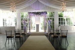Legendary Events is planning weddings for 12 or fewer guests at The Estate in Atlanta. In addition to spaced-out seating and CDC-compliant sanitizing measures, the wedding packages include a fully decorated ceremony; cake, cupcakes, and sparkling wine; and house music.