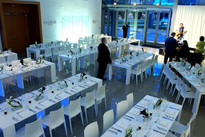 Flex Tables with White Belini Chairs