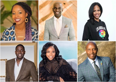 (Clockwise from top left): Erica Taylor Haskins, Andrew Roby, Anika D. Grant, William P. Miller, Miatta David Johnson, André Wells