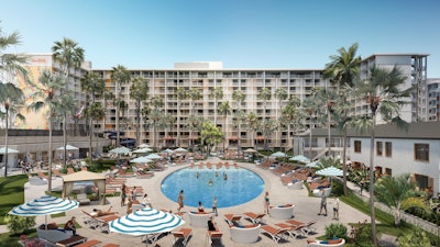 Town and Country, a 60-year-old, 675-room resort in San Diego, will debut a renovation later this summer. Highlights include a new pool complex, renovated guest rooms, three new restaurants, and a new three-acre activities lawn. Its meeting spaces will also be refreshed, with new protocols in place for social distancing.