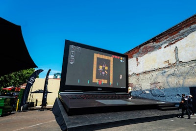 Legendary Digital Networks built a larger-than-life version of Dell’s G5 15 Gaming Laptop outside the convention center in 2018. Guests could literally step onto the laptop’s keyboard and play the mobile game Crypt of the NecroDancer. Participating guests were entered to win a regular-size version of the laptop. The Visionary Group managed the activation on-site. See more: Comic-Con 2018: Inside the Most Creative Brand Activations and Parties