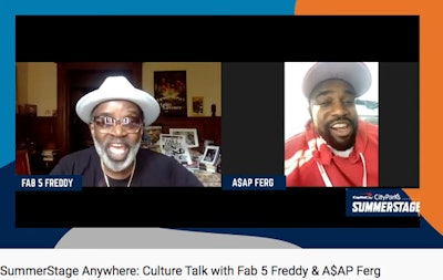On July, 10, as part of SummerStage Anywhere, Fab 5 Freddy And A$AP Ferg discussed their processes in creating music that reflects and amplifies racial inequalities.