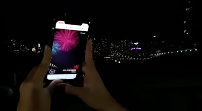This year's Canada Day fireworks display was put on virtually across the country using augmented-reality technology. Hosted on a dedicated WebAR website, the three-minute, 3D fireworks show was viewable through a mobile camera. The project was developed and managed by The T1 Agency, Current Studios, and WonderMakr. Click here to see the whole virtual show.