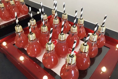 Individual Lightbulb-Shaped Drinks