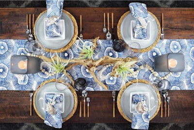 Coastal Cool - One of many hyper-curated tablescapes from Hestia Harlow, the newly launched event platform that's creating a revolution in our industry.