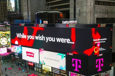 On July 31, the Live Events Coalition, in conjunction with the NY/NJ Event Coalition, took over Times Square in New York, including one of the gigantic billboards.
