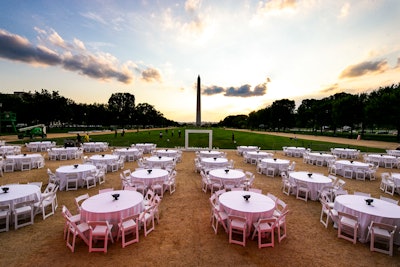On Aug. 5, the Live Events Coalition, in conjunction with the DC Event Coalition, hosted an “Empty Event” with 48 tables on the National Mall in Washington, D.C.