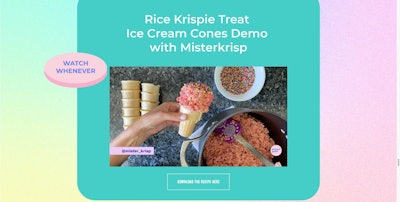 Attendees could watch a demo on how to make Rice Krispie treat ice cream cones.