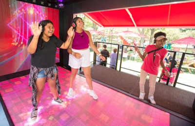 Brands such as Toyota and Pepsi wooed music fans with whimsical tropes such as a pop-up pool party and a rainbow they could lounge in. State Farm hosted the 'Neighborhood of Good' experience: Each time visitors sang, danced, or listened the music, the action converted to currency. At the end of the festival, the grand total was donated to Notes for Notes, which supports music education. See more: Lollapalooza 2019: Inside Guest-Focused Brand Activations from Brands Like Pepsi and Cupcake Winery