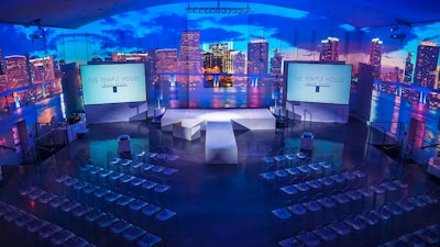 Corporate conference with projection mapping at The Temple House.