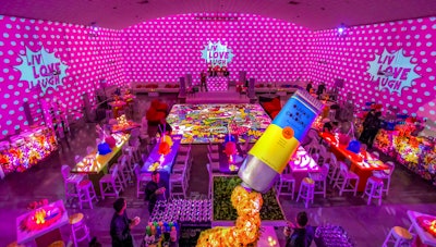 Pop art themed whimsical mitzvah party.