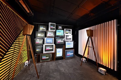 Entertainment Weekly hosted its annual pre-Emmy party at Nightingale Plaza; the venue was the new lounge from SBE, formerly known as Greystone Manor, and the event was the first one held in the space. Shown here, Event Eleven used stacked vintage television sets as the backdrop for a slow-motion video booth. See more: Emmy Awards 2016: 22 Pictures From the Biggest Parties