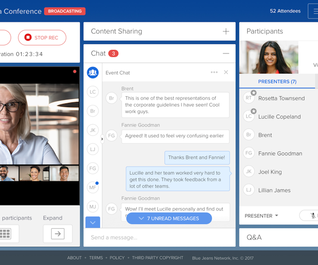 BlueJeans Events moderator dashboard gives event managers total control