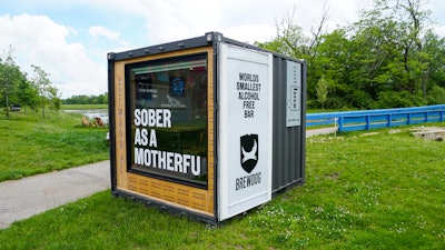 BrewDog's tiny bar is built from a 10-foot traditional shipping container.