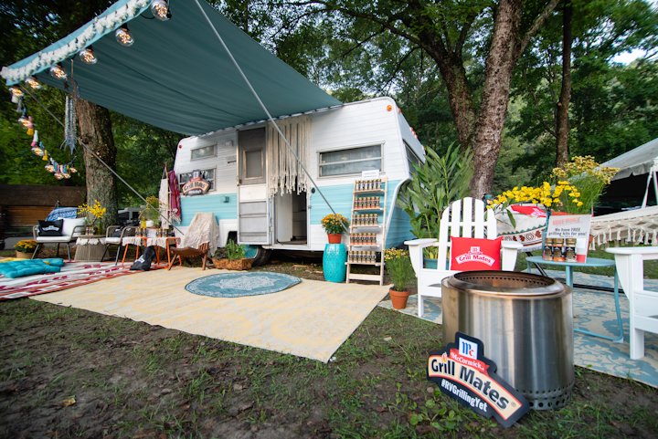 “Whether we were camped out in the Great Smokies, the Rocky Mountains, or the Glaciers in Montana, we met adventurers who love to grill and appreciate our dreamy boho flair,” Frisch said about the pop-up’s design.