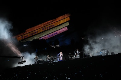 The concerts were shot using cable camera angles, similar to those used in football stadiums.