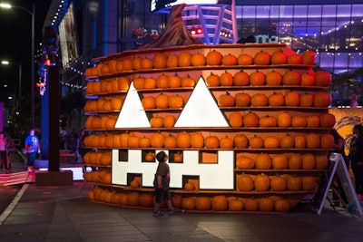 A jack-o-lantern made from hundreds of smaller pumpkins created another fun photo op. See more: Inside Target's Interactive, Family-Friendly Halloween Maze