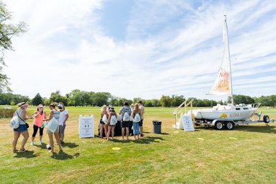 Festivalgoers purchase tickets for a designated 'tee time.' The time slots are spaced out every 10 minutes, with roughly 10 to 20 attendees scheduled for each interval to avoid crowding.