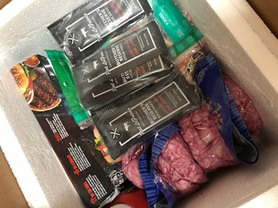 As part of the ticket price, virtual attendees of the 'Johnnie Walker presents Behind the Burger Bash hosted by Rachael Ray' received a Pat LaFrieda Burger Bash Box with artisanal burger patties, Martin’s potato rolls, Cabot cheese, Gardein plant-based burgers, Heinz ketchup, and more.