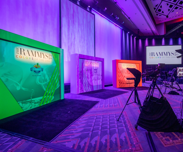 The RAMMY Awards Gala, which honors Washington, D.C.'s restaurant and foodservice community, was filmed and broadcast virtually on Sept. 20. A colorful set reflected the event's diversity-focused 'Colors of the Craft' theme. Presenters and winners stood six feet apart, and multiples cameras were used. “By using a few different camera shots you can keep presenters safely apart but produce segments that do not look awkward,” says event producer Roger Whyte.