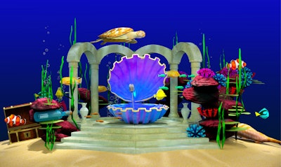 PlanetIMEX’s main landing page was a colorful underwater world, inspired by the conference’s “nature” talking point. The 3D space centered around an interactive coral reef animation.