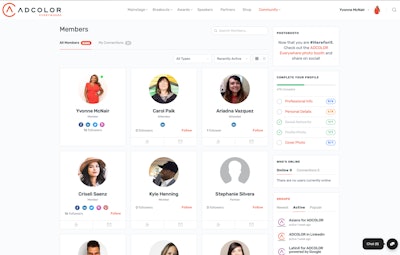 ADCOLOR built a community where attendees could register and create profiles in order to network.