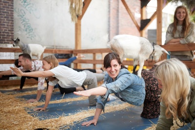 One of the first C2 Village experiences guests encountered was goat yoga, which was held at the Community Garden by Facebook. Along with yoga sessions, guests could also use the space to relax and pet (or take selfies with) goats. See more: 16 Creative Highlights From a Revamped C2 Montréal