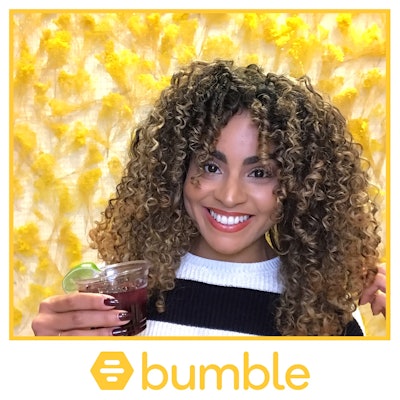 Marketing activation at Bumble with Selfie Station