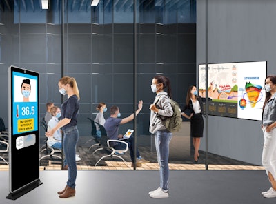 LG Business Solutions' new wellness kiosks aim to ease communication and limit unnecessary interaction between event attendees and wellness staff.