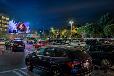 'After the experience, guests were directed to the drive-in where they got a first-look viewing experience of the film on a 40-foot-wide LED screen,' said Chow.