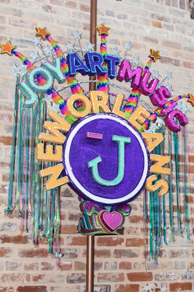 This artwork pays tribute to the meaning behind JAMNOLA's name: joy, art, and music.