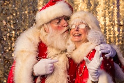 Santa Kissing Mrs
